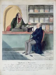 El boticario y el farmacéutico, c.1840